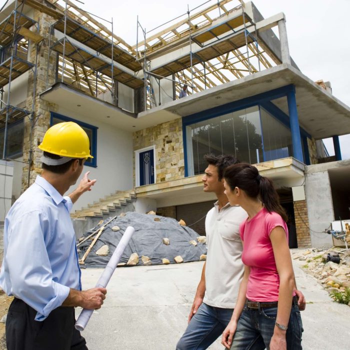 Couple with contractor